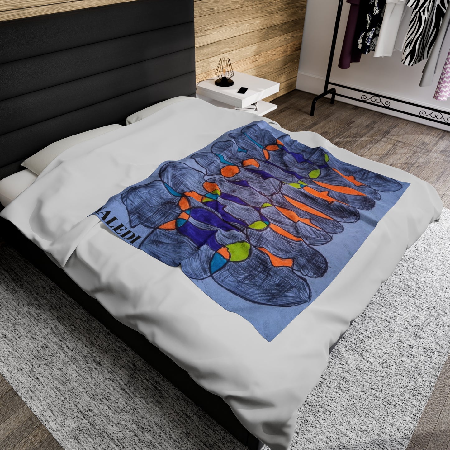 Velveteen Plush Blanket - Many Versions of Me Humanity Design